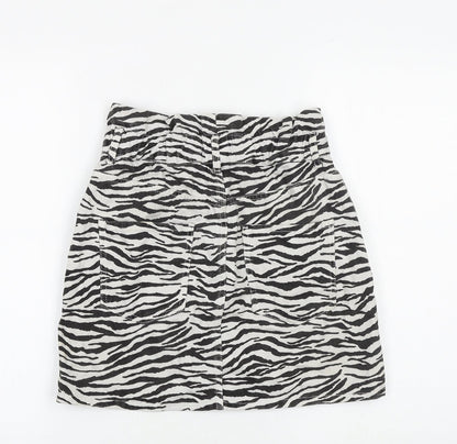 Womens UK Size S Zara A-Line Denim Skirt