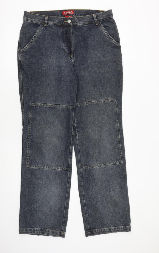 Womens UK Size 12 H&M Regular Fit Straight Blue Jeans