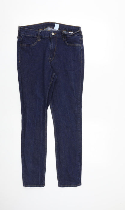 Womens UK Size 32 in H&M Regular Fit Straight Blue Jeans