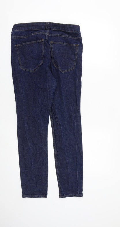 Womens UK Size 32 in H&M Regular Fit Straight Blue Jeans
