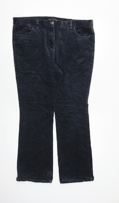Womens UK Size 16 Marks and Spencer Regular Fit  Blue Trousers