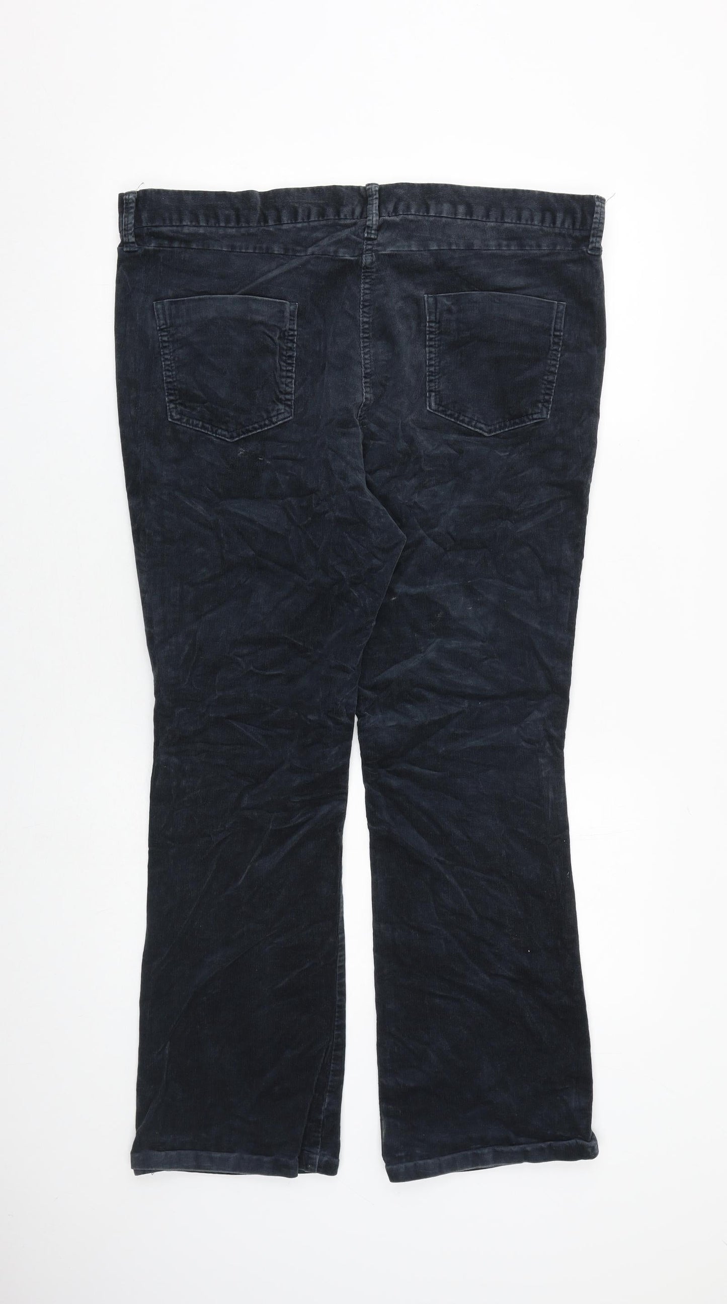 Womens UK Size 16 Marks and Spencer Regular Fit  Blue Trousers