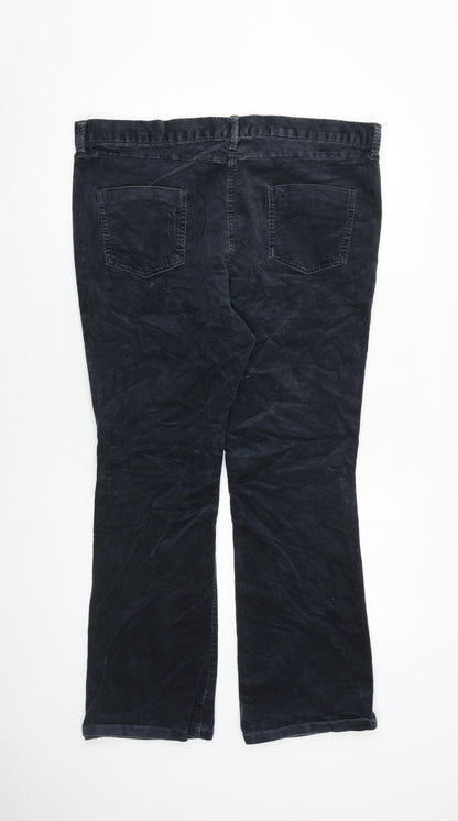 Womens UK Size 16 Marks and Spencer Regular Fit  Blue Trousers