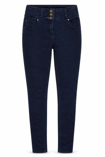 F&F Womens Blue Cotton Skinny Jeans Size 8 L32 in Slim Zip