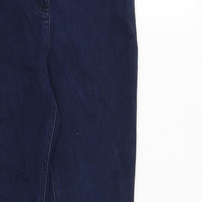 F&F Womens Blue Cotton Skinny Jeans Size 8 L32 in Slim Zip