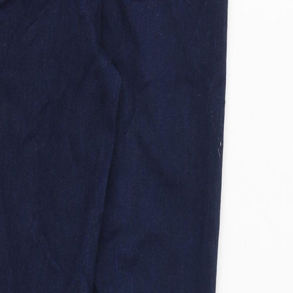 F&F Womens Blue Cotton Skinny Jeans Size 8 L32 in Slim Zip