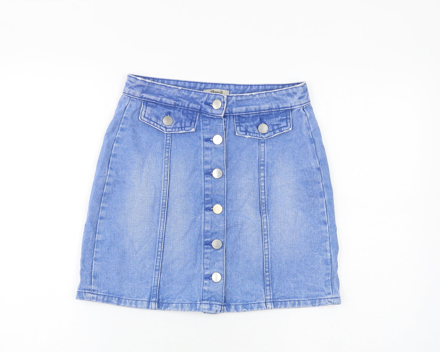 Womens UK Size 8 Denim & Co. A-Line Denim Skirt
