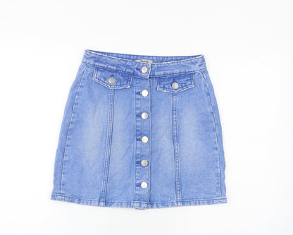 Womens UK Size 8 Denim & Co. A-Line Denim Skirt