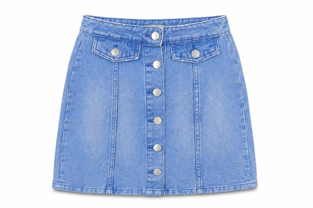 Womens UK Size 8 Denim & Co. A-Line Denim Skirt