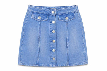 Womens UK Size 8 Denim & Co. A-Line Denim Skirt