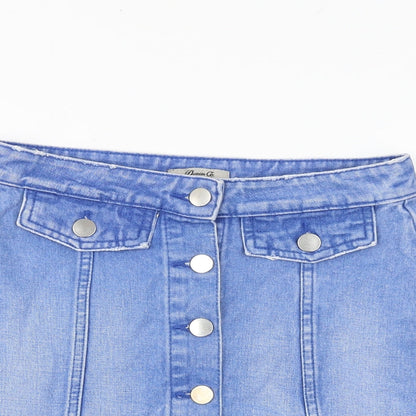 Womens UK Size 8 Denim & Co. A-Line Denim Skirt