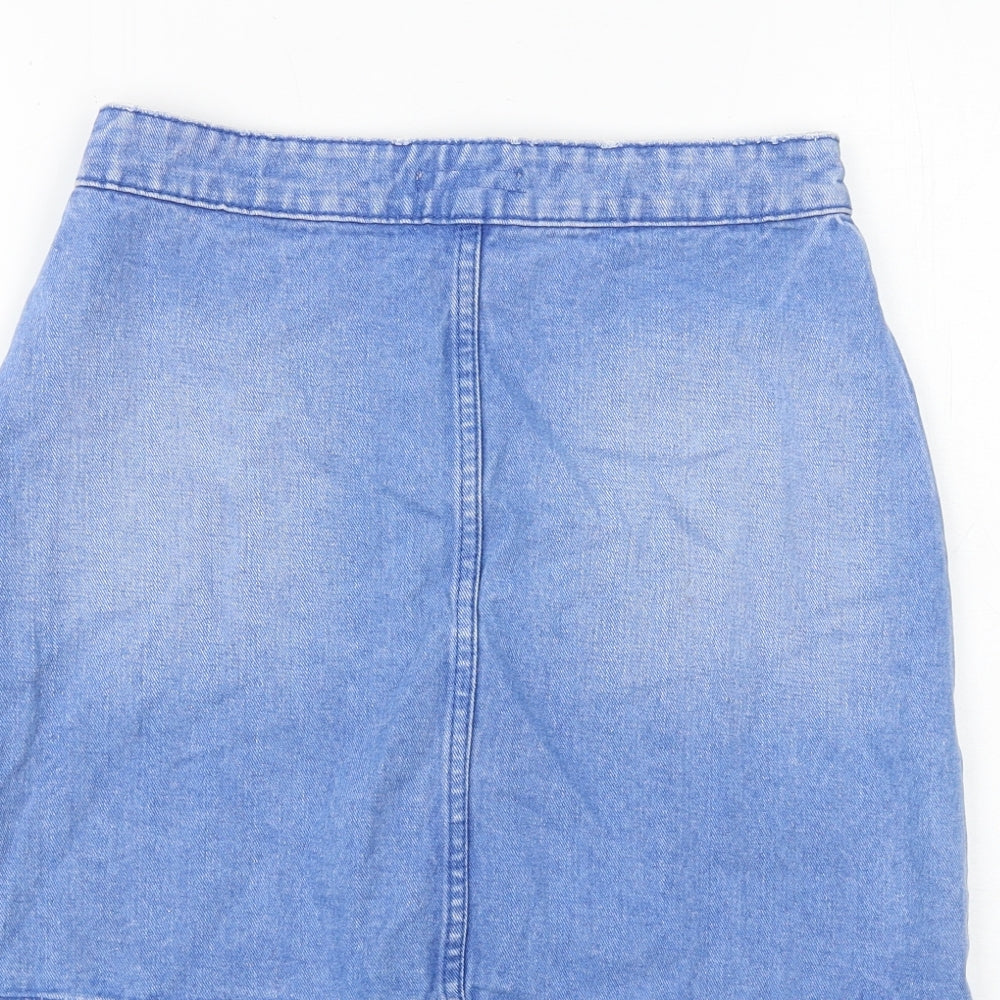 Womens UK Size 8 Denim & Co. A-Line Denim Skirt