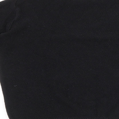 Pull&Bear Mens Black Crew Neck Polyester Pullover Jumper Size M Long Sleeve