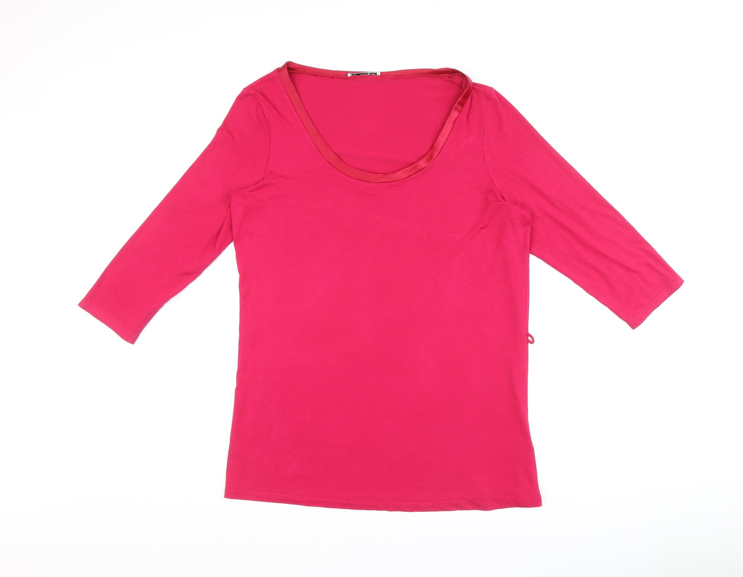 Autograph Womens Pink Viscose Basic T-Shirt Size 14 Boat Neck