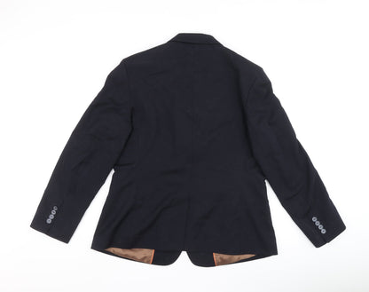 Mens UK Size 44 Brook Taverner Regular Black Suit Jacket