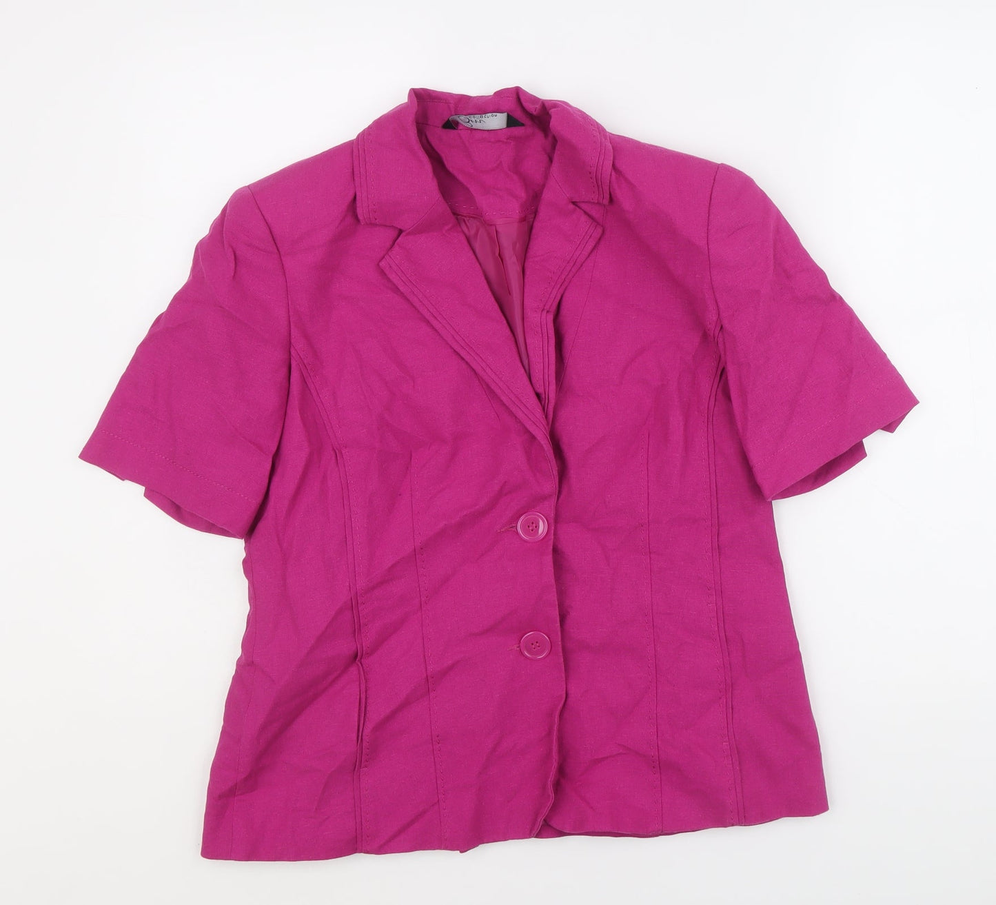 Bonmarché Womens Purple Linen Jacket Suit Jacket Size 12 Button