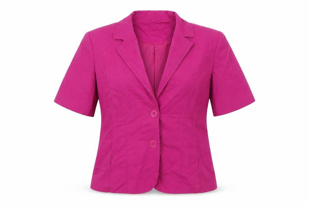 Bonmarché Womens Purple Linen Jacket Suit Jacket Size 12 Button