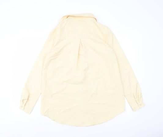 Womens UK Size 4 PRETTYLITTLETHING Beige Basic Button-Up