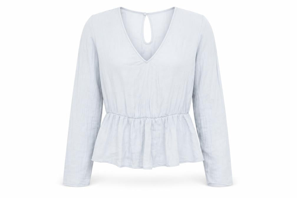Womens UK Size 8 Marks and Spencer Grey Basic Blouse