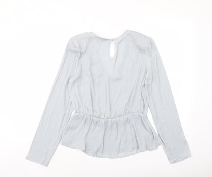 Womens UK Size 8 Marks and Spencer Grey Basic Blouse