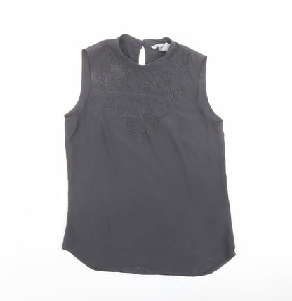 Womens UK Size 8 H&M Grey Basic Tank
