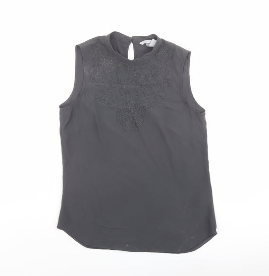 Womens UK Size 8 H&M Grey Basic Tank