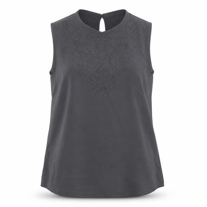 Womens UK Size 8 H&M Grey Basic Tank