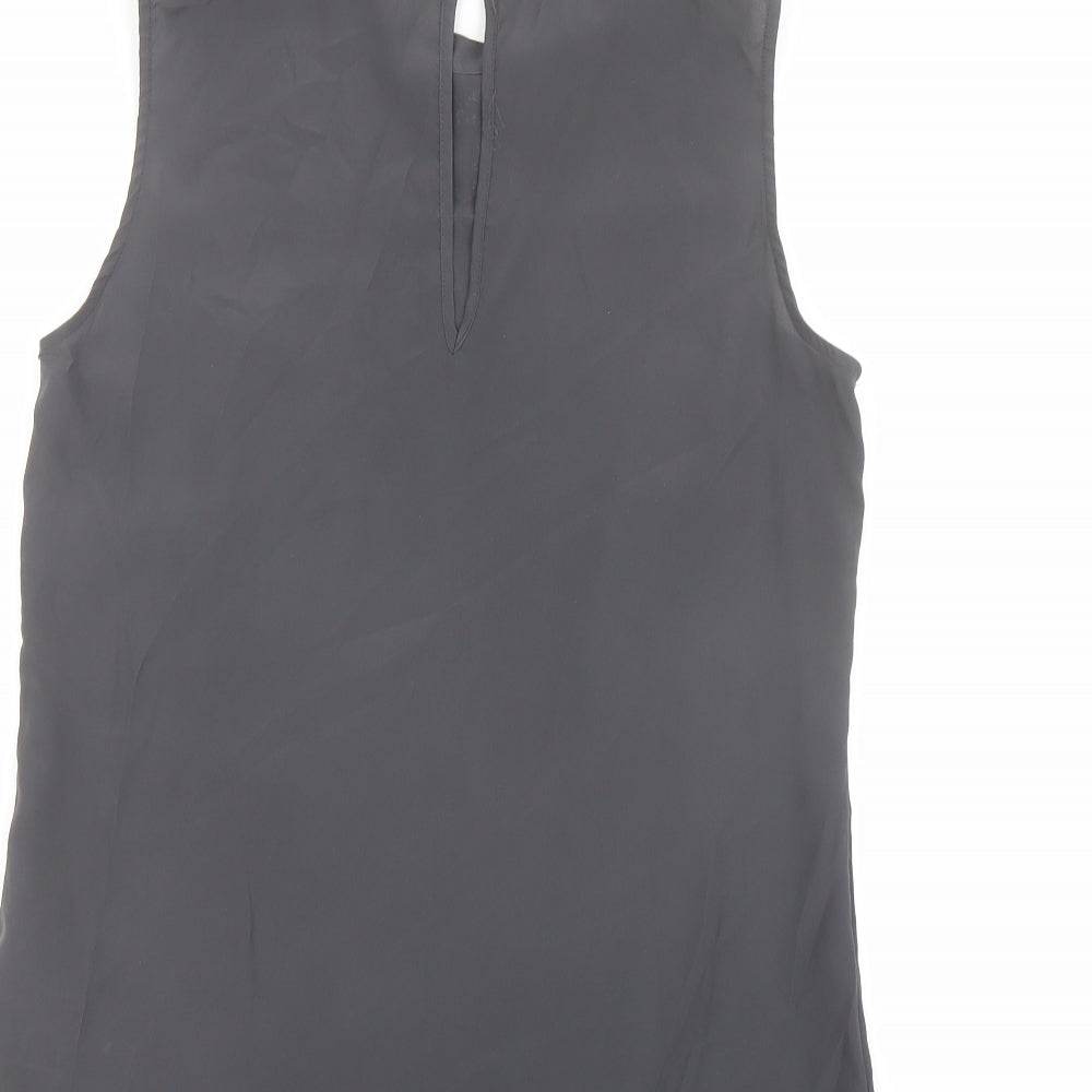 Womens UK Size 8 H&M Grey Basic Tank