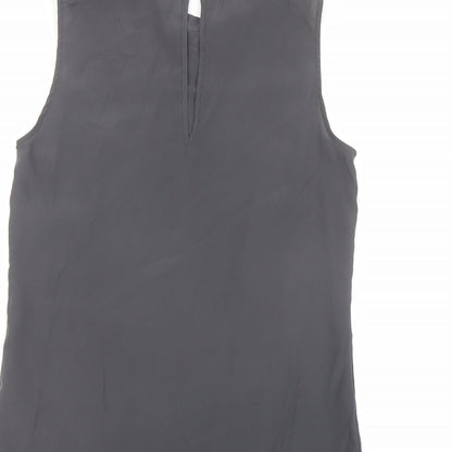 Womens UK Size 8 H&M Grey Basic Tank