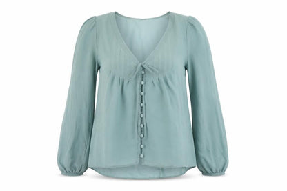 Womens UK Size S Pins & Needles Green Basic Blouse