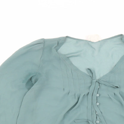 Womens UK Size S Pins & Needles Green Basic Blouse