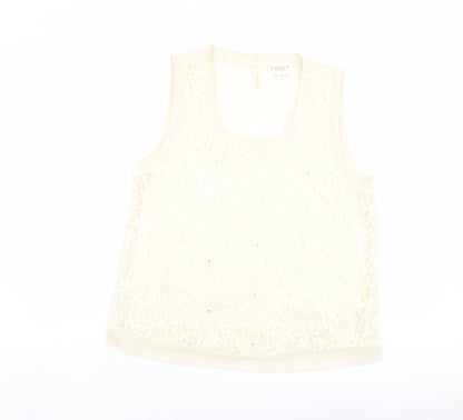 Womens UK Size 16 NEXT Beige Basic Tank