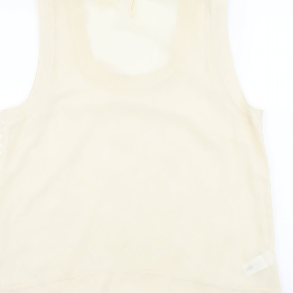 Womens UK Size 16 NEXT Beige Basic Tank