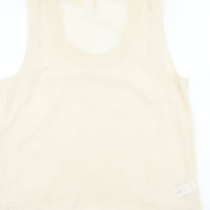 Womens UK Size 16 NEXT Beige Basic Tank