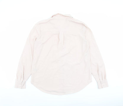 Womens UK Size 6 H&M Pink Basic Button-Up