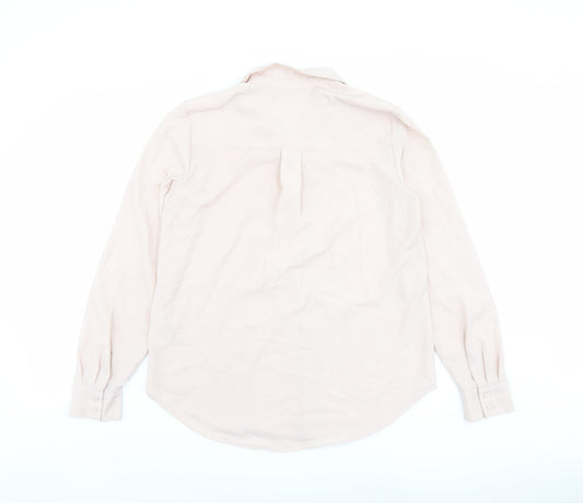 Womens UK Size 6 H&M Pink Basic Button-Up