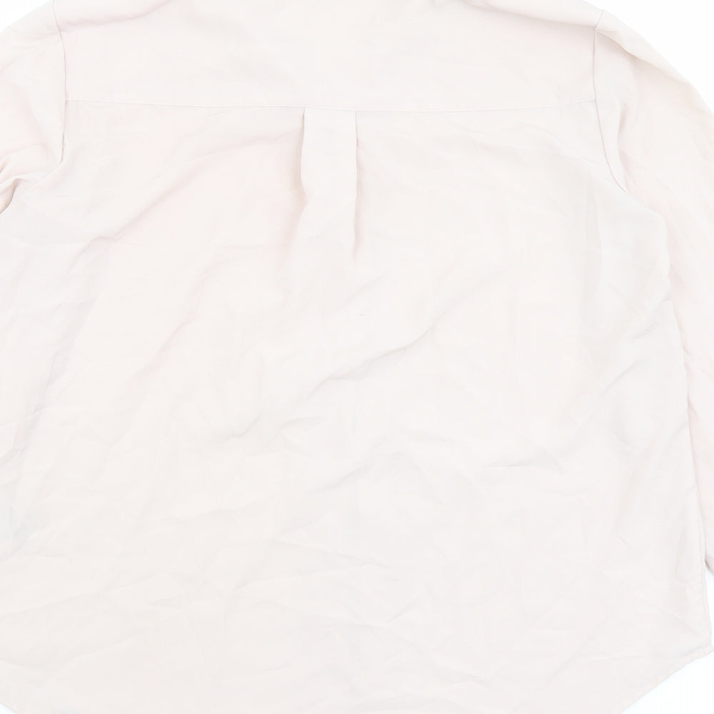 Womens UK Size 6 H&M Pink Basic Button-Up