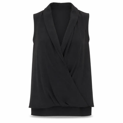 Womens UK Size 10 Topshop Black Basic Blouse