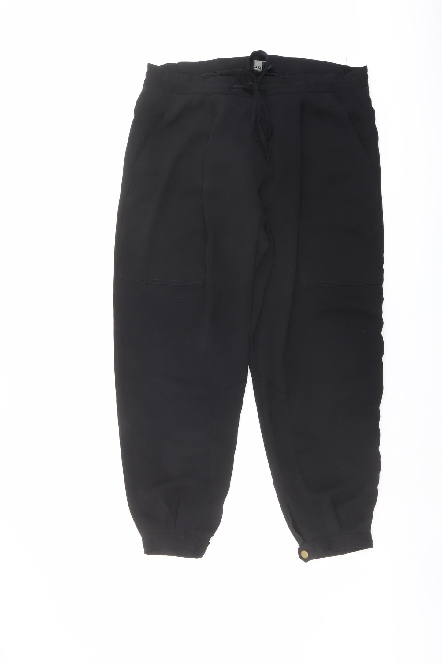 Womens UK Size 10 ASOS Regular Fit  Black Trousers