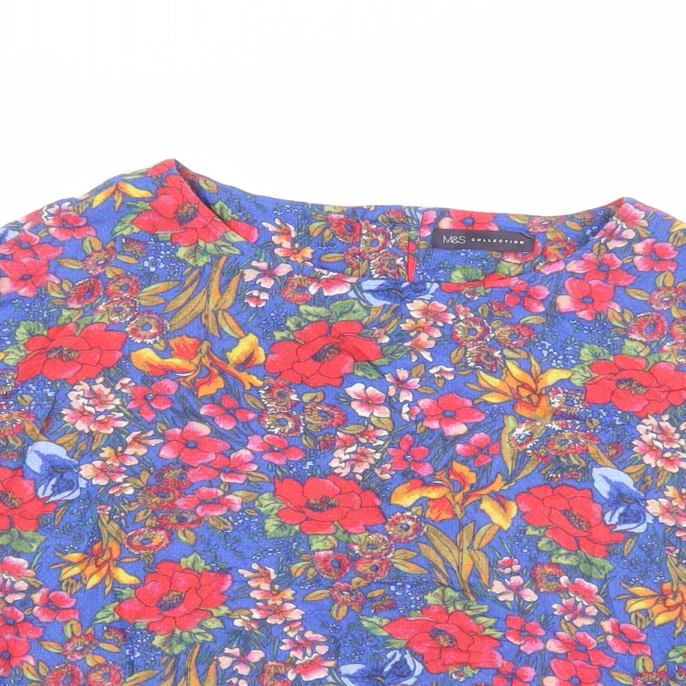 Womens UK Size 10 Marks and Spencer Multicoloured Basic T-Shirt