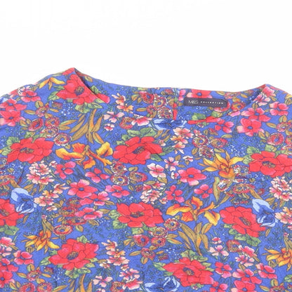 Womens UK Size 10 Marks and Spencer Multicoloured Basic T-Shirt