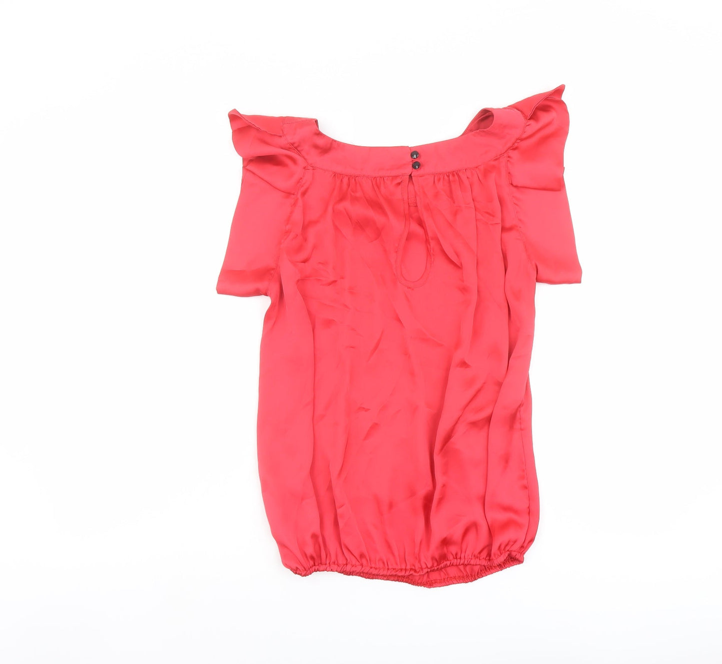 Womens UK Size 10 River Island Red Basic Blouse