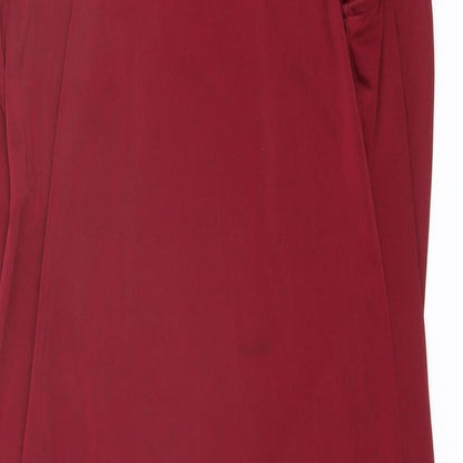 H&M Womens Red Polyester Mini Size S Cowl Neck Pullover