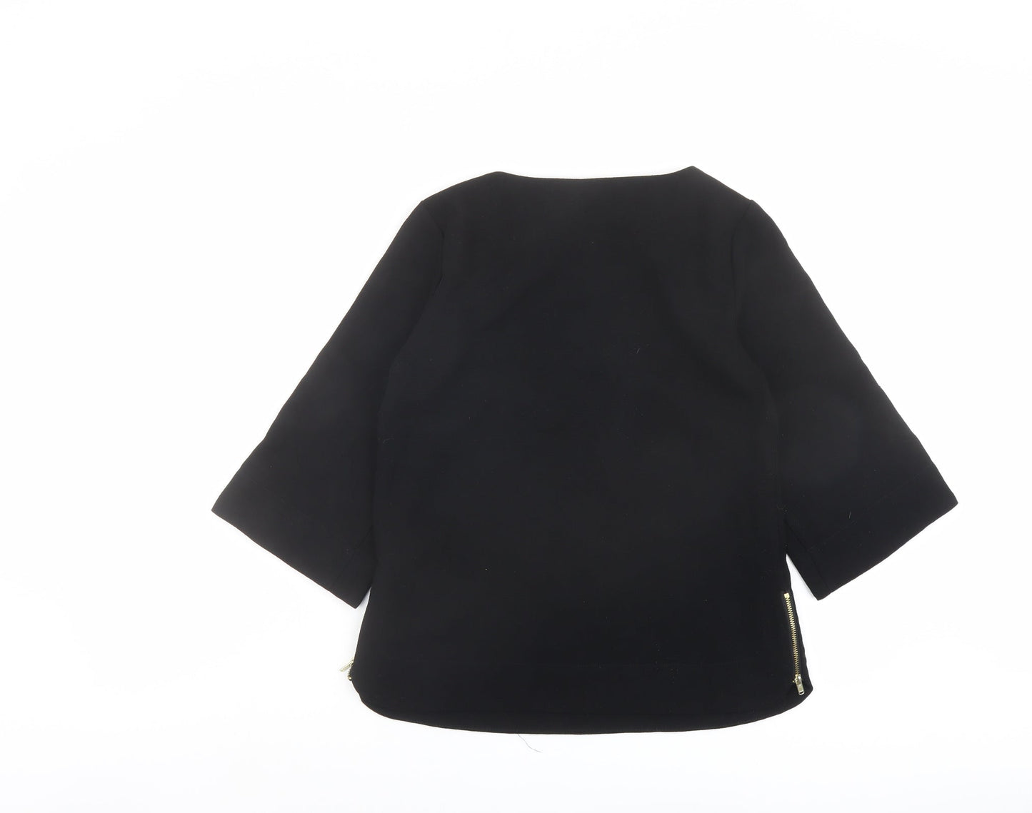 Womens UK Size 8 Warehouse Black Basic Blouse