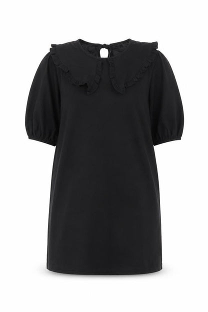 Zara Womens Black Polyester A-Line Size S Collared Pullover