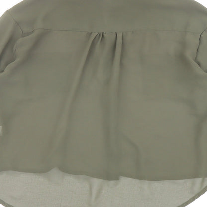 Cameo Rose Womens Green Polyester Basic Button-Up Size 8 Collared