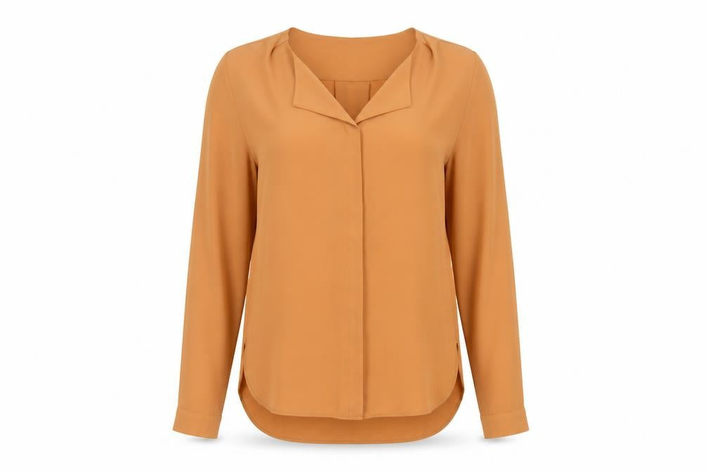 Womens UK Size L VILA Brown Basic Button-Up