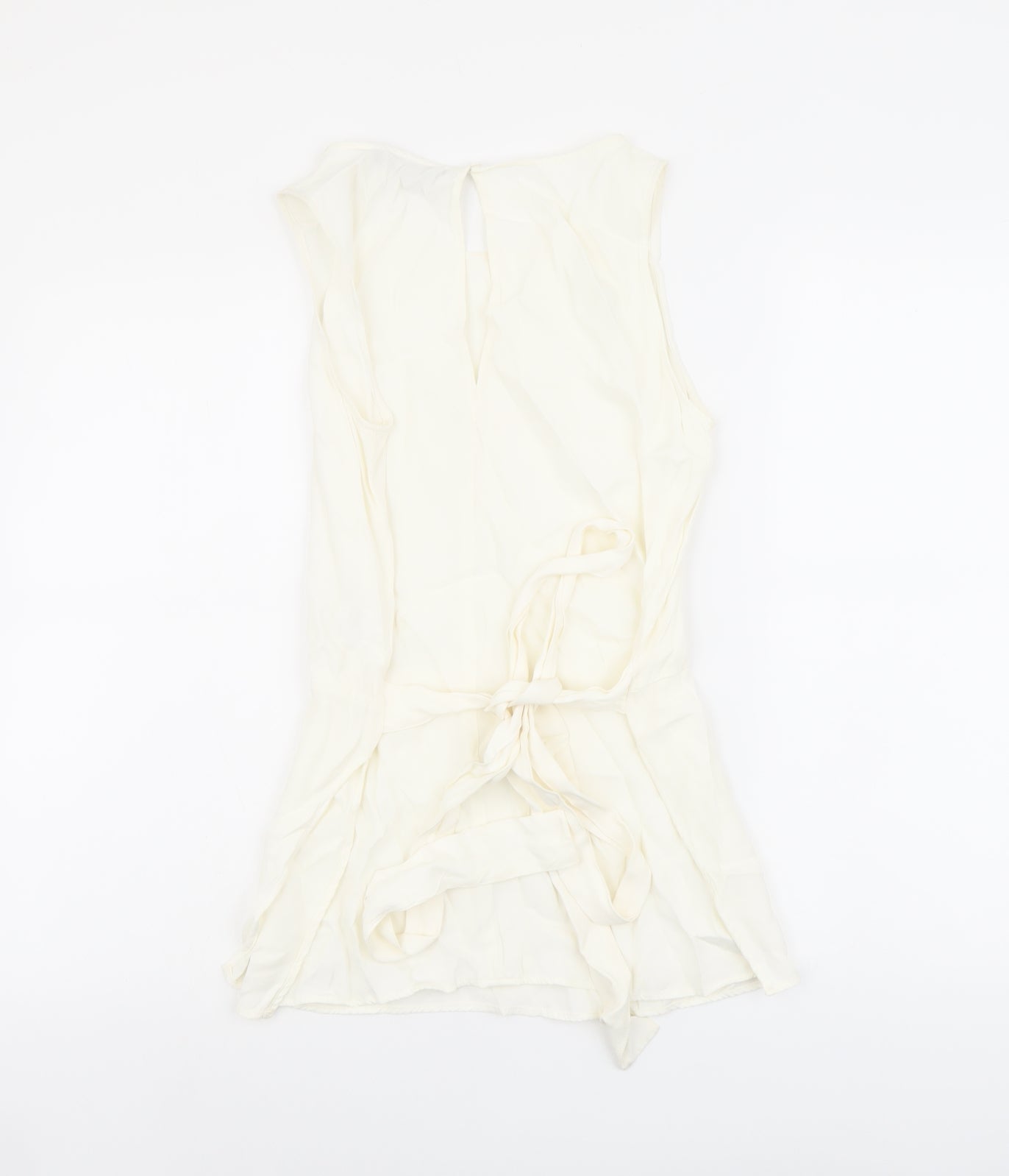Womens UK Size S Zara Ivory Basic Tank