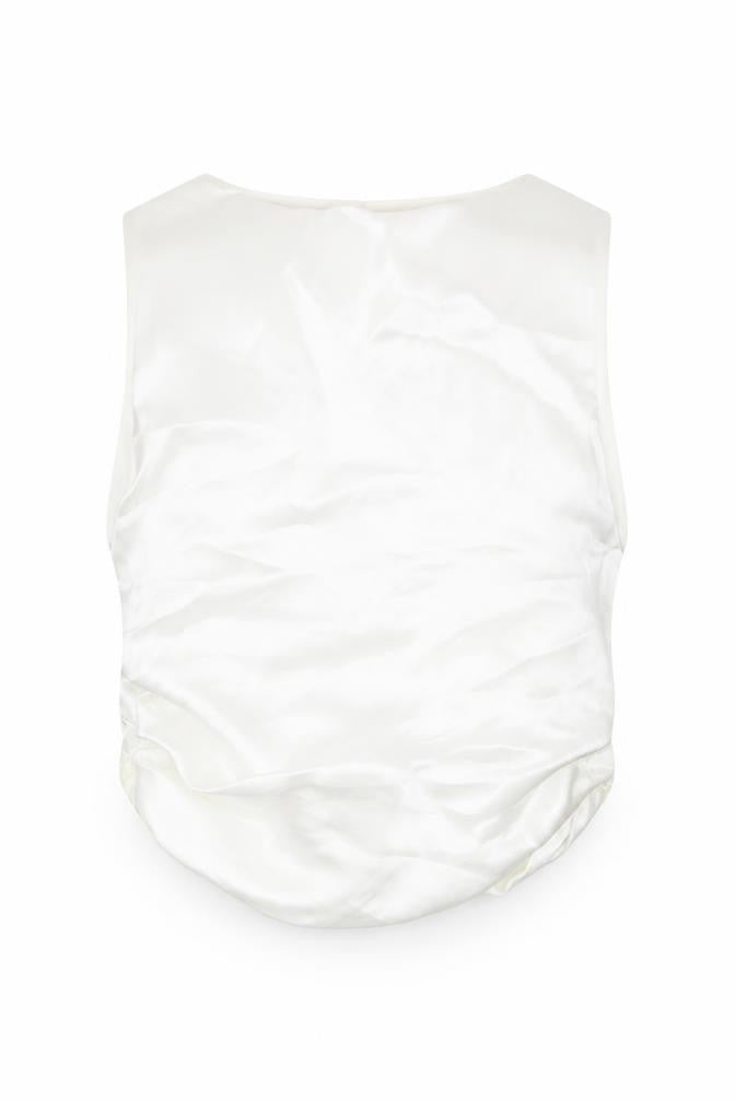 Womens UK Size L Zara Ivory Cropped Tank