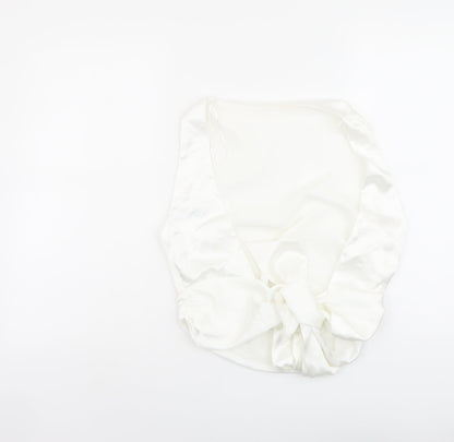 Womens UK Size L Zara Ivory Cropped Tank